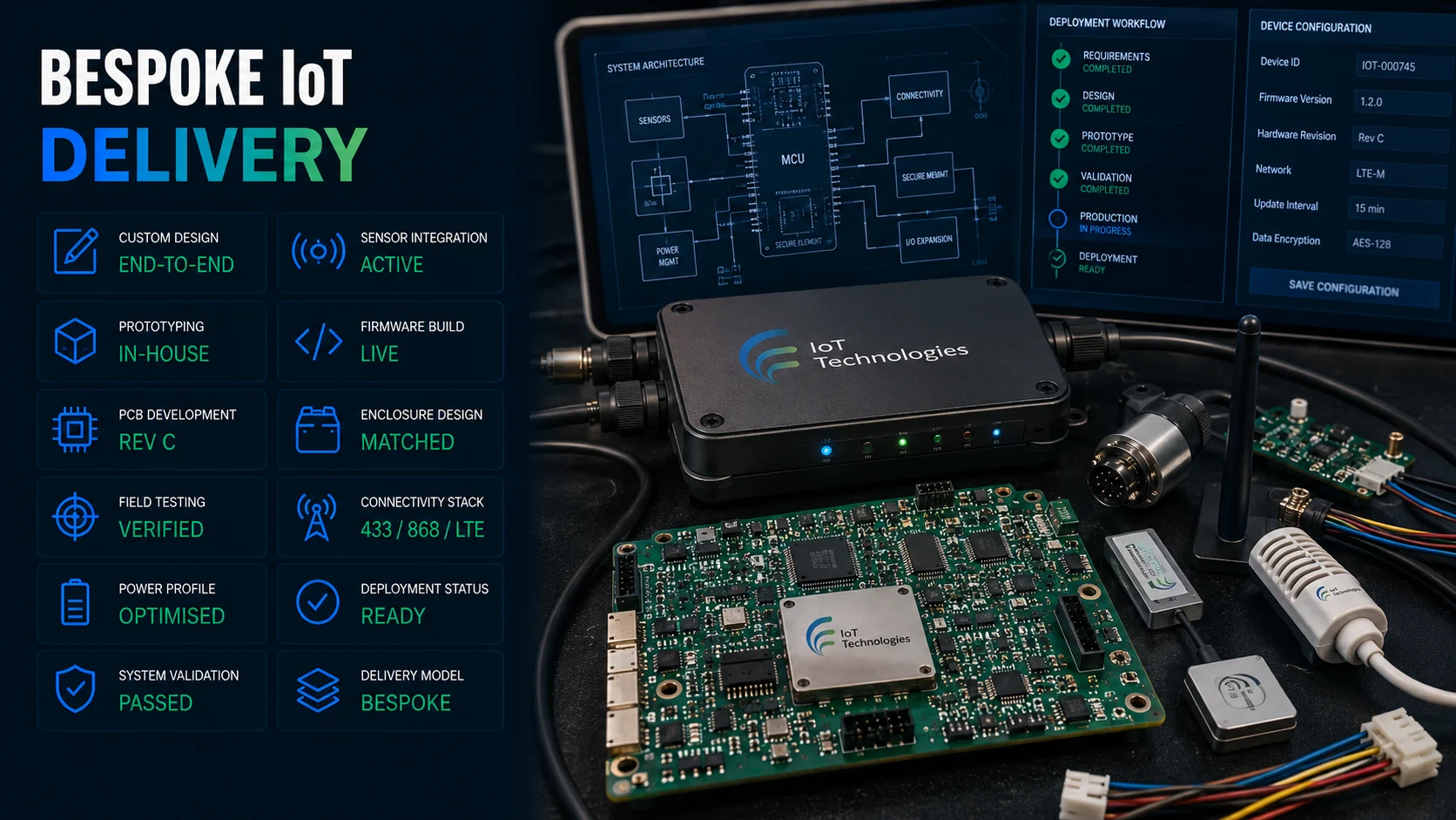 IoT Technologies bespoke IoT delivery — in-house design, build and field deployment