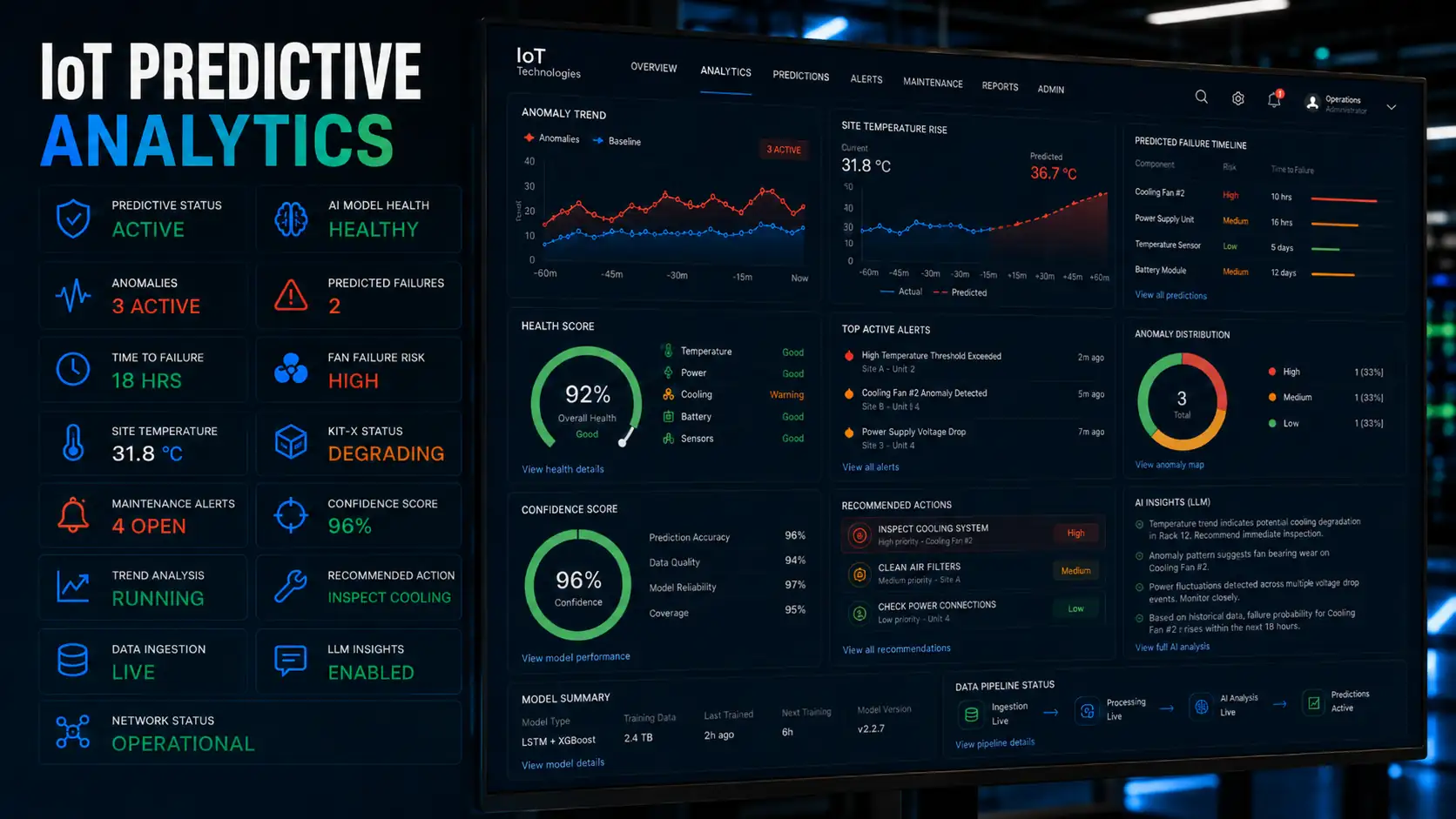IoT Technologies predictive analytics — trends, anomaly detection and early warnings from telemetry